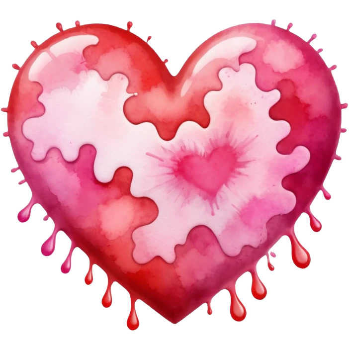 heart with a watercolor splash emoji