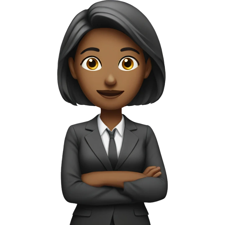 Business women thinking emoji