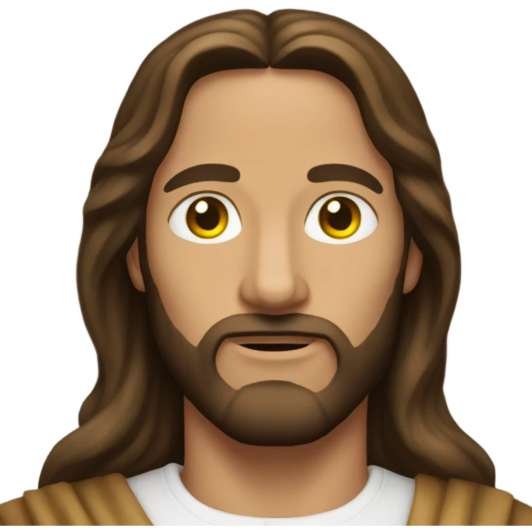 Jesus with CAT EYES emoji