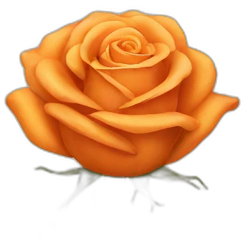 orange rose emoji
