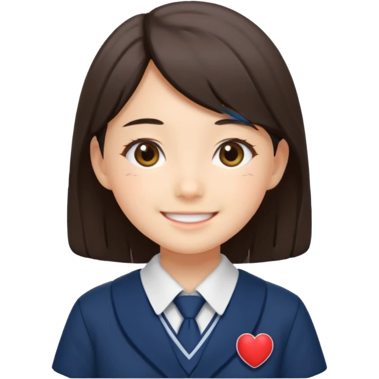 japanese student girl, school uniform emoji
