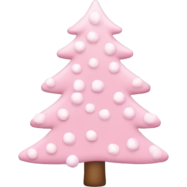 pastel pink christmas tree emoji