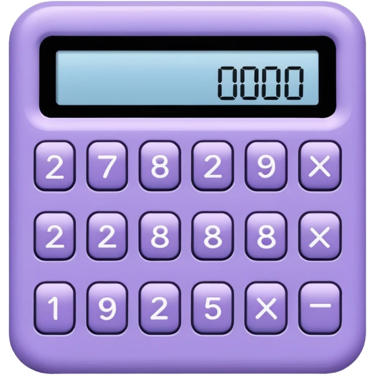 blank blueish LILAC CALCULATOR emoji