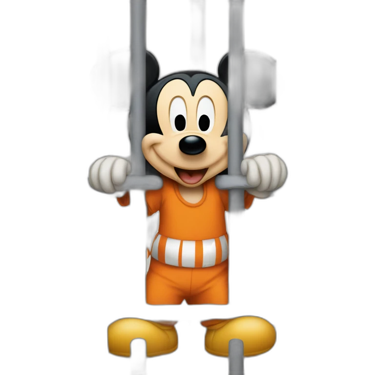 Mickey mouse in jail emoji