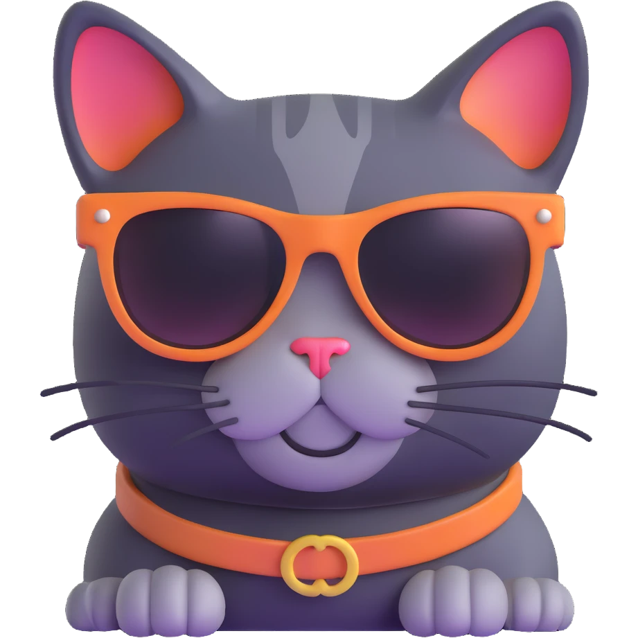 cat wearing sunglasses emoji