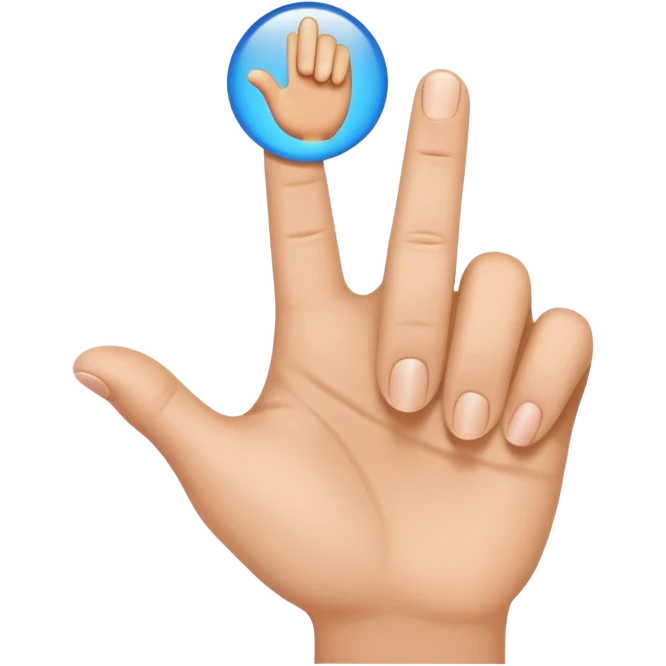 create me an emoji that is a finger pointing to watch the front of the screen so pointing at me emoji