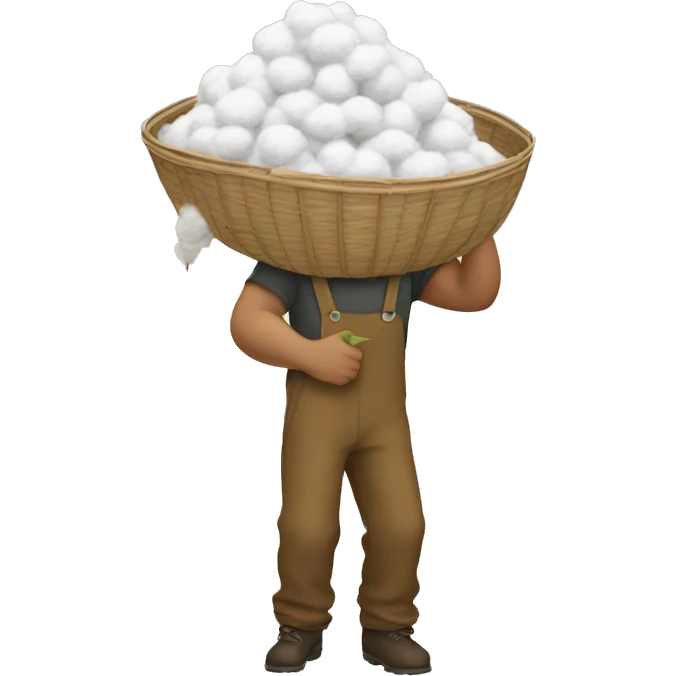 man harvesting cotton emoji
