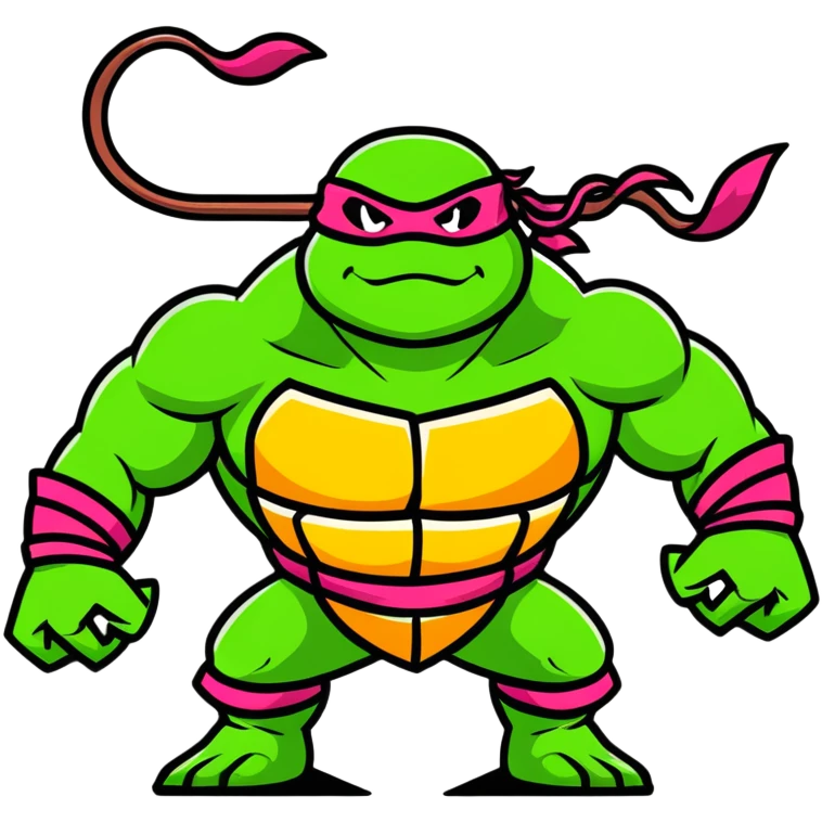 Hun from Teenage Mutant Ninja Turtles, muscular gang leader emoji