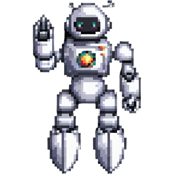 robot like a rocket flying up emoji