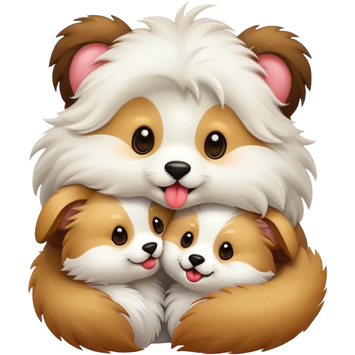 cute animals licking animals emoji