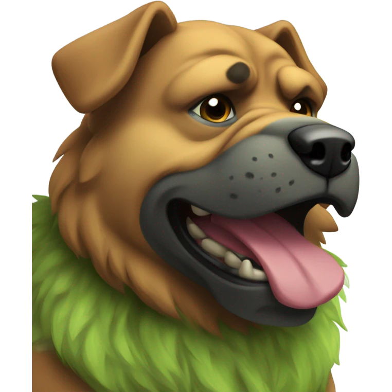 Hulk dog emoji
