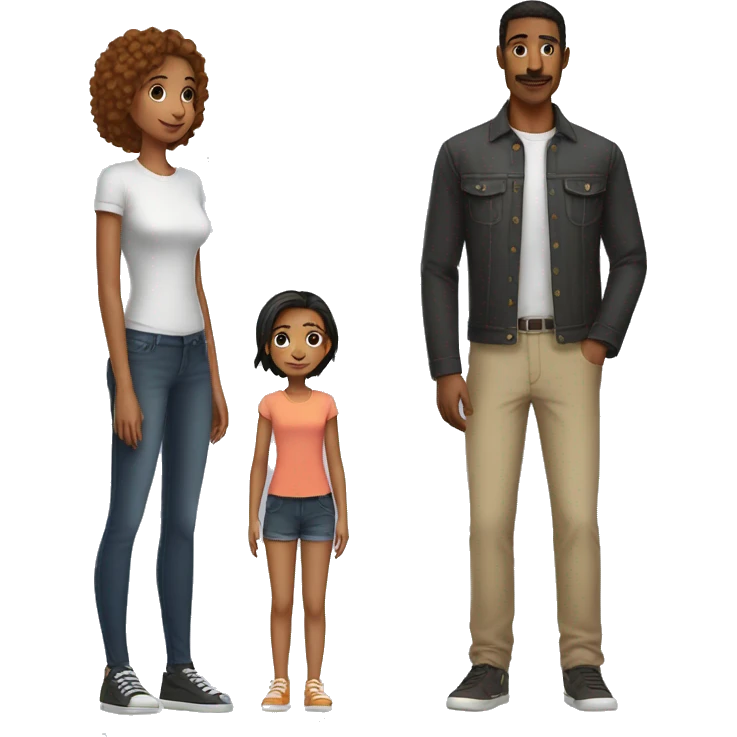 A tall man & a short girl  emoji
