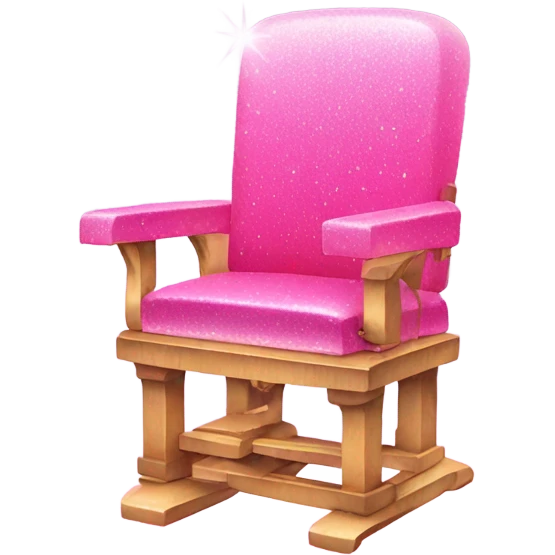 Pink ombre electric-chair with glitter emoji