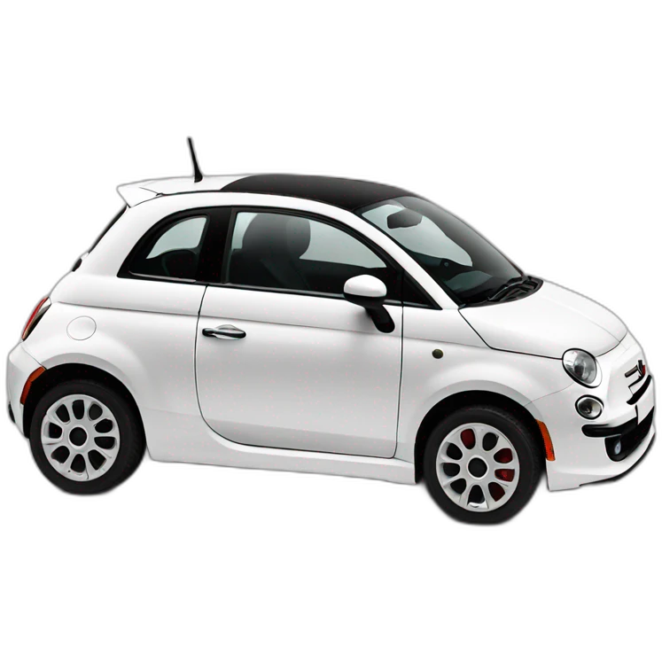 Fiat 500 2014 white emoji