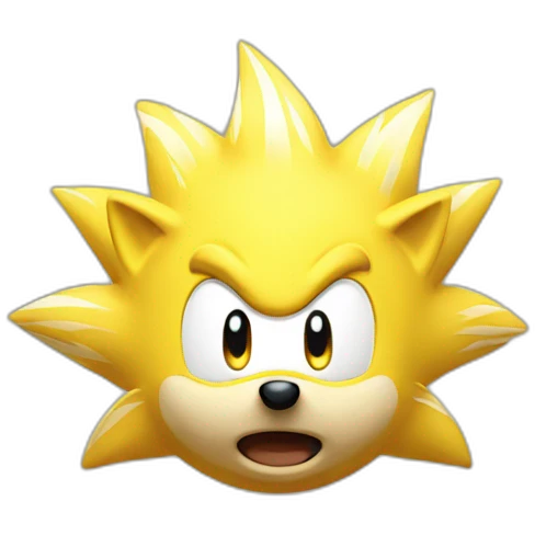 Yellow super sonic the hedgehog emoji