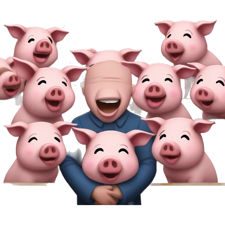Pigs singing in church emoji