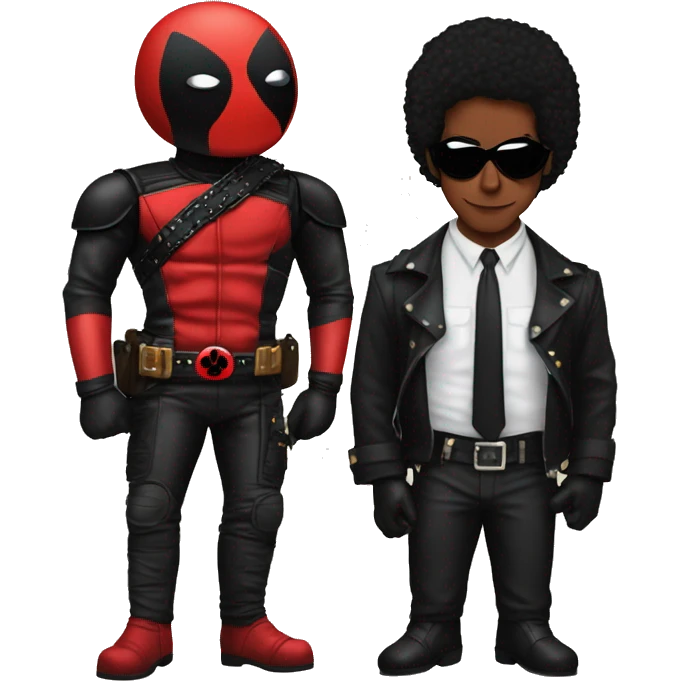 Michael Jackson y deadpool emoji