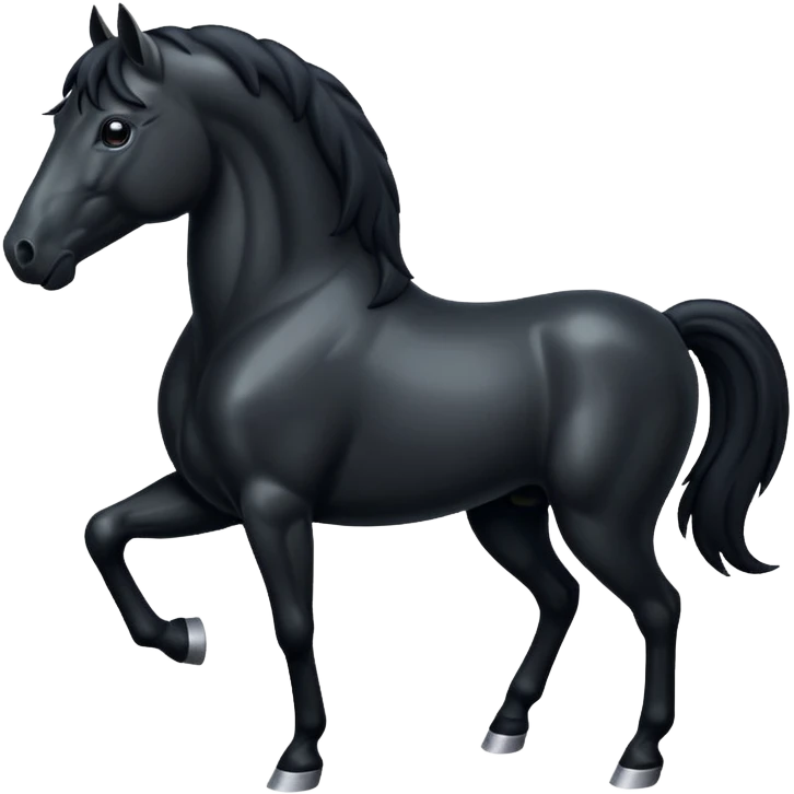 reading black horse emoji