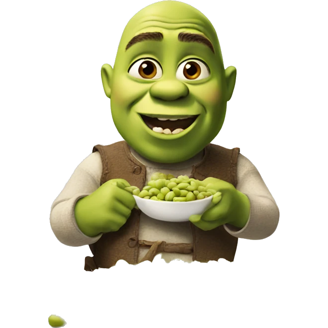 Shrek Eating Beans emoji