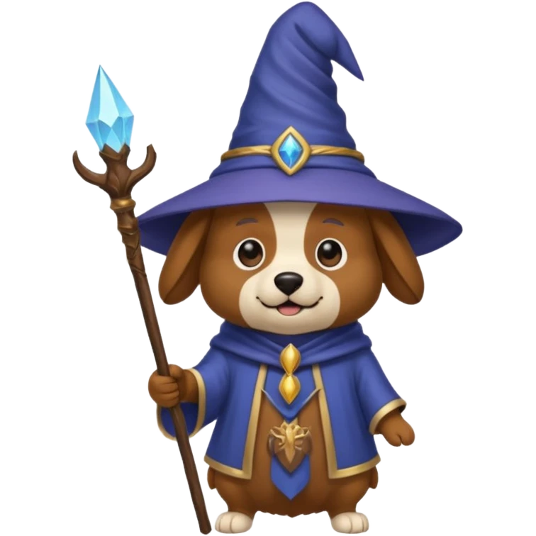 Dog wizard emoji