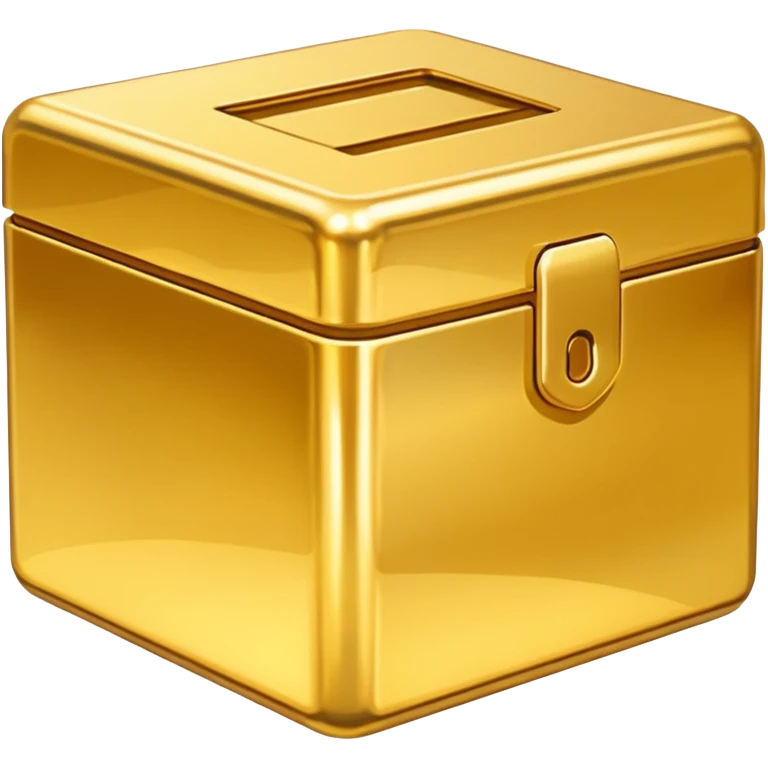 open Gold box direct frontal view emoji