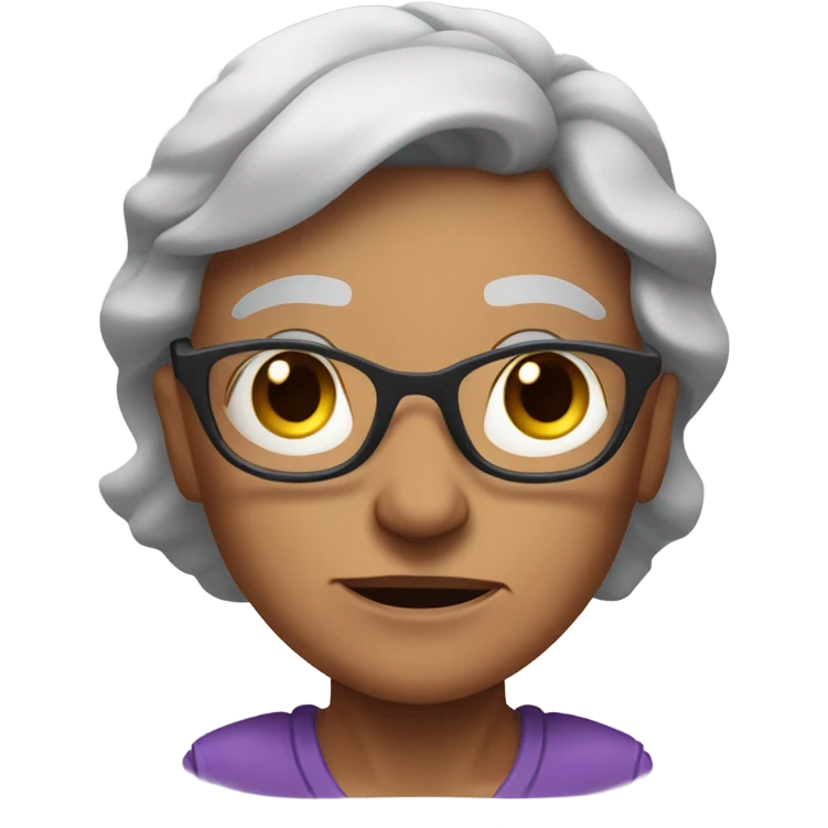 muscular grandma unhappy  emoji