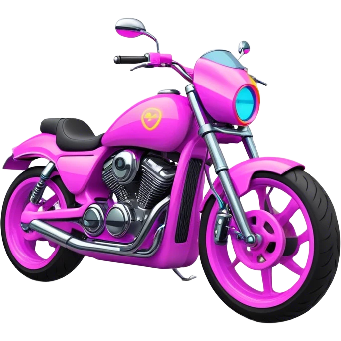 Neon motorcycle emoji