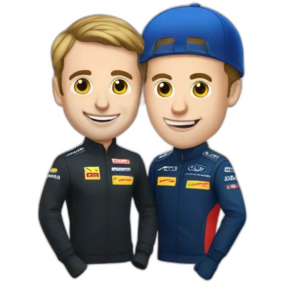Squeezie et Macron dans une formulaFormule 1 (GP explorer) emoji