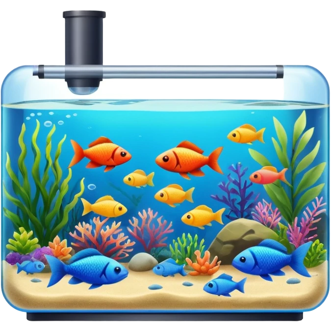 A big fish tank with lots of aquatic life in it  emoji
