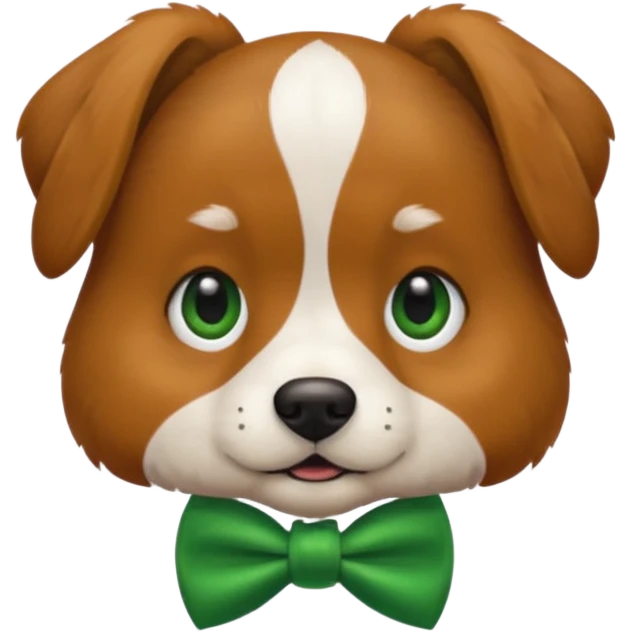 dog with green bow tie emoji