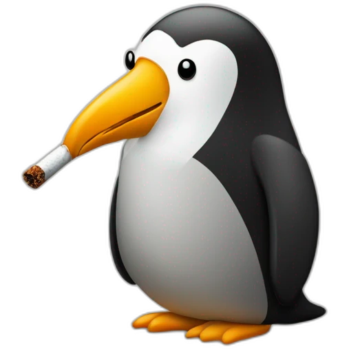 pingouin qui fume un cigare  emoji