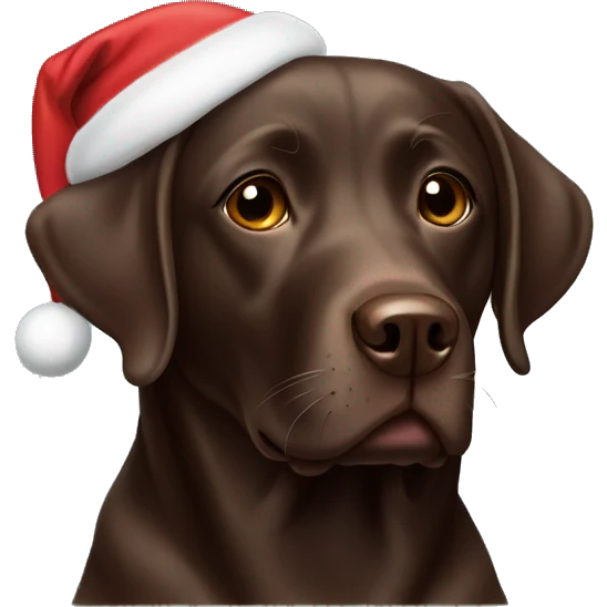 Christmas chocolate lab emoji