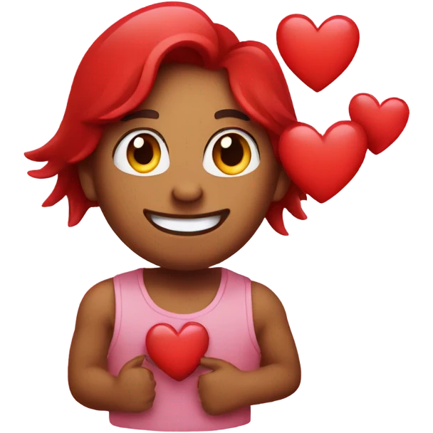 Red smiley love struck  emoji