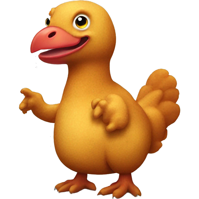 Chicken nugget dinosaur emoji