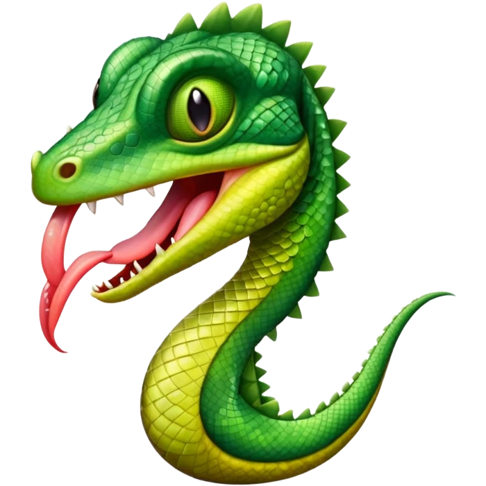 A lizard sticking its tongue out emoji