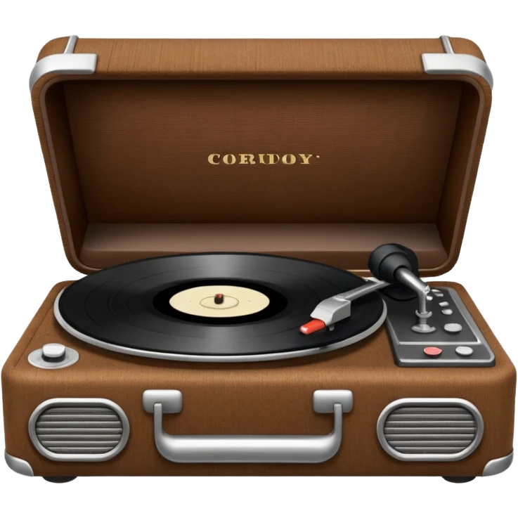 Corduroy record player ribbed texture emoji
