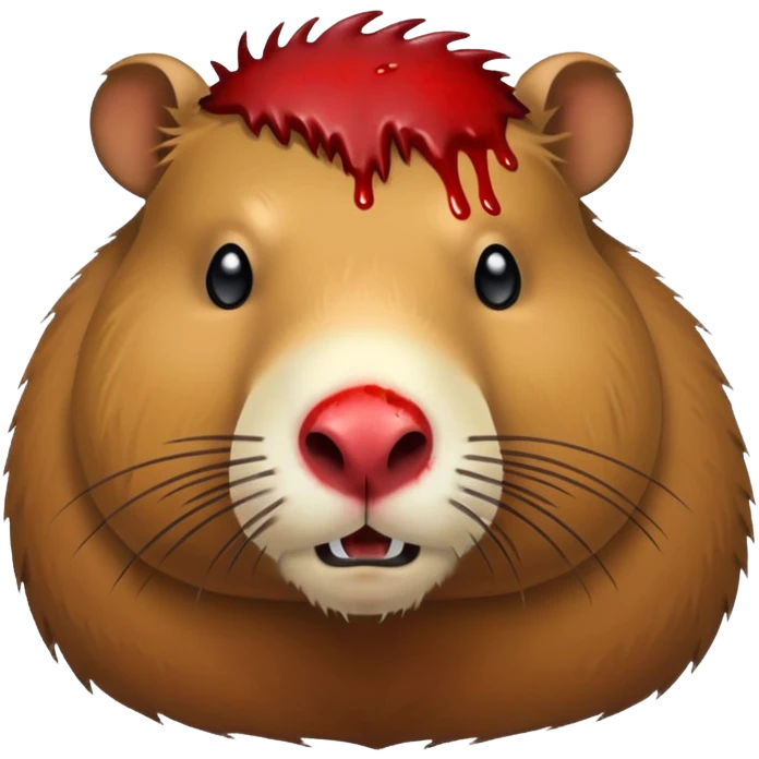 Capybara drawing blood emoji