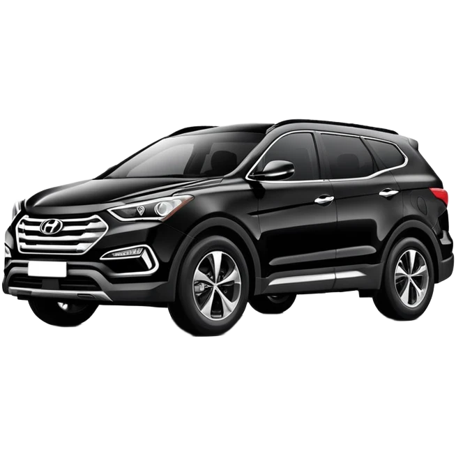 black Hyundai Santa Fe SUV car emoji