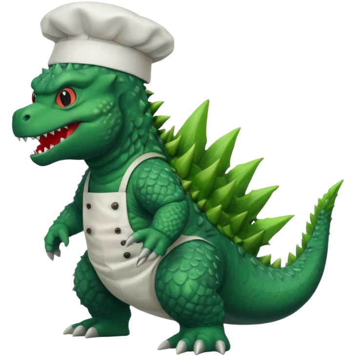 Godzilla that looks like the movies with a chef hat emoji