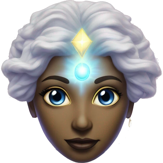 Pleiadian radiant glowing diva woman female third eye emoji