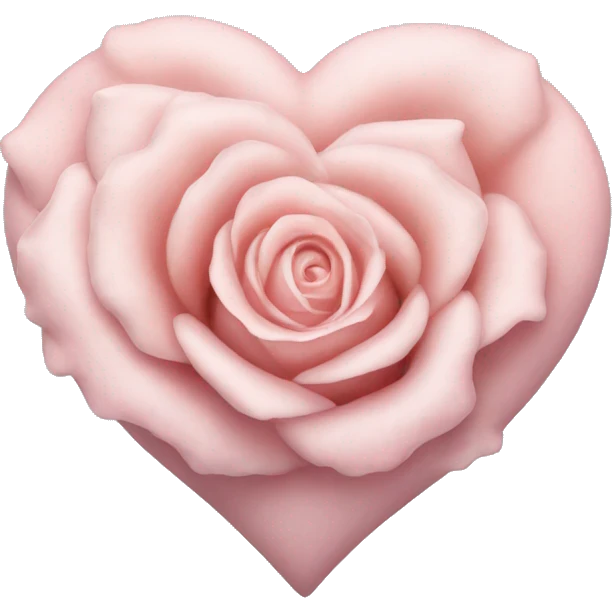 Pastell rose heart  emoji