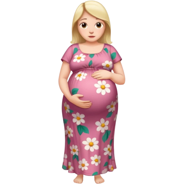 very heavily pregnant overdue woman with very  very big and large belly  emoji