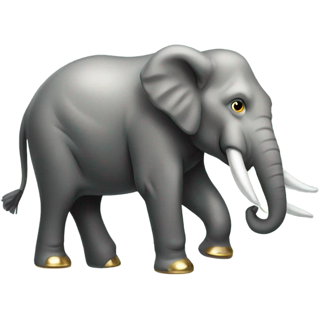 Elephant with gold teeth  emoji