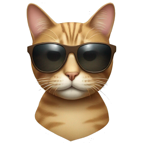 Cat with sunglasses emoji