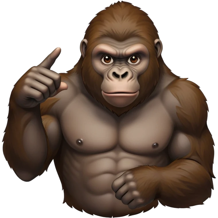 gorilla pointing emoji