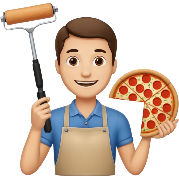 Pizza roller as a guy emoji