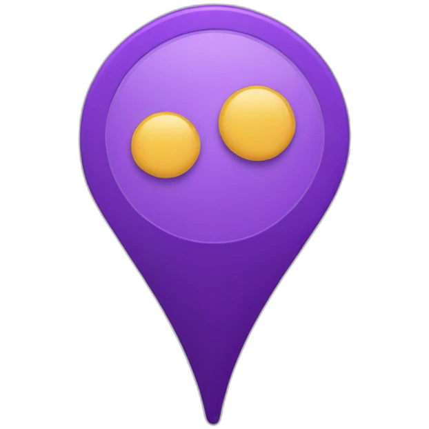 purple map pin emoji