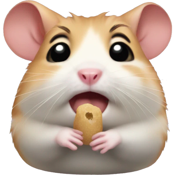 coquette crying hamster emoji