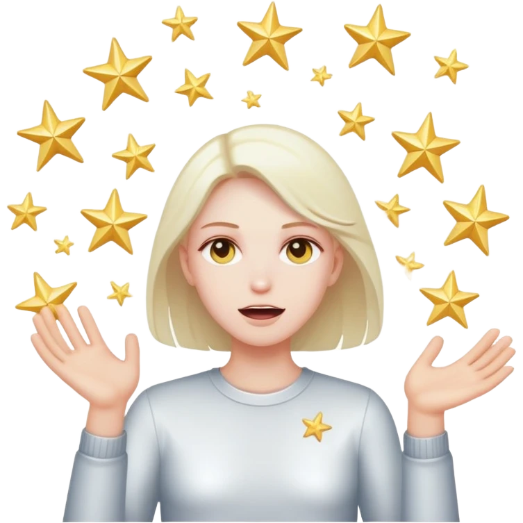 Throwing Up Stars emoji