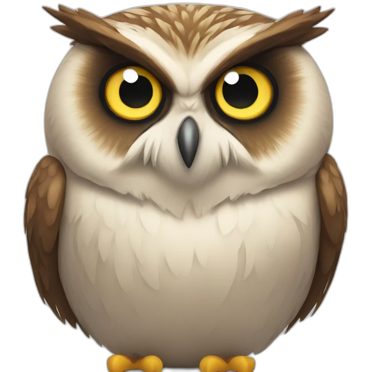 angry owl emoji